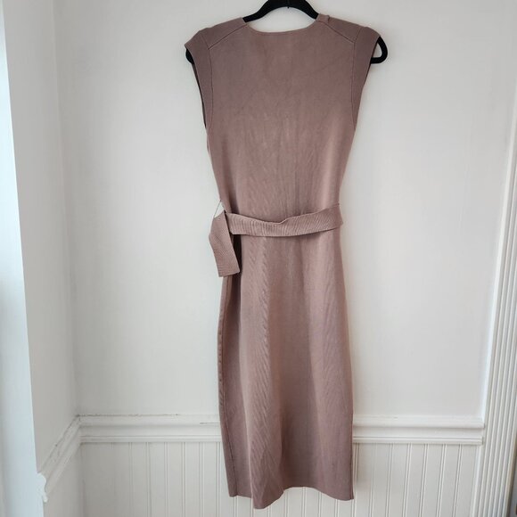 Babaton Aritizia Delmaro Dress Mauve Pink Fitted Bodycon Midi Women's M - Picture 3 of 9
